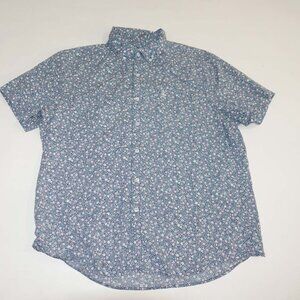 Original Penguin Men's Button Front Shirt Size XL Short Sleeves Floral Print